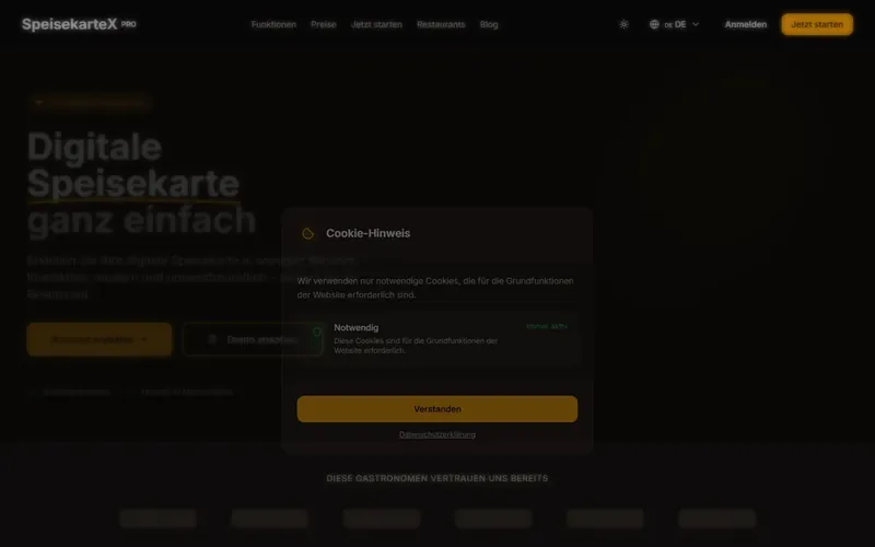 SpeisekarteX — Startseite